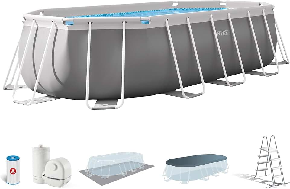 bleujardin - Prism Frame ovale - 5,03x2,74x1,22m - kit piscine tubulaire