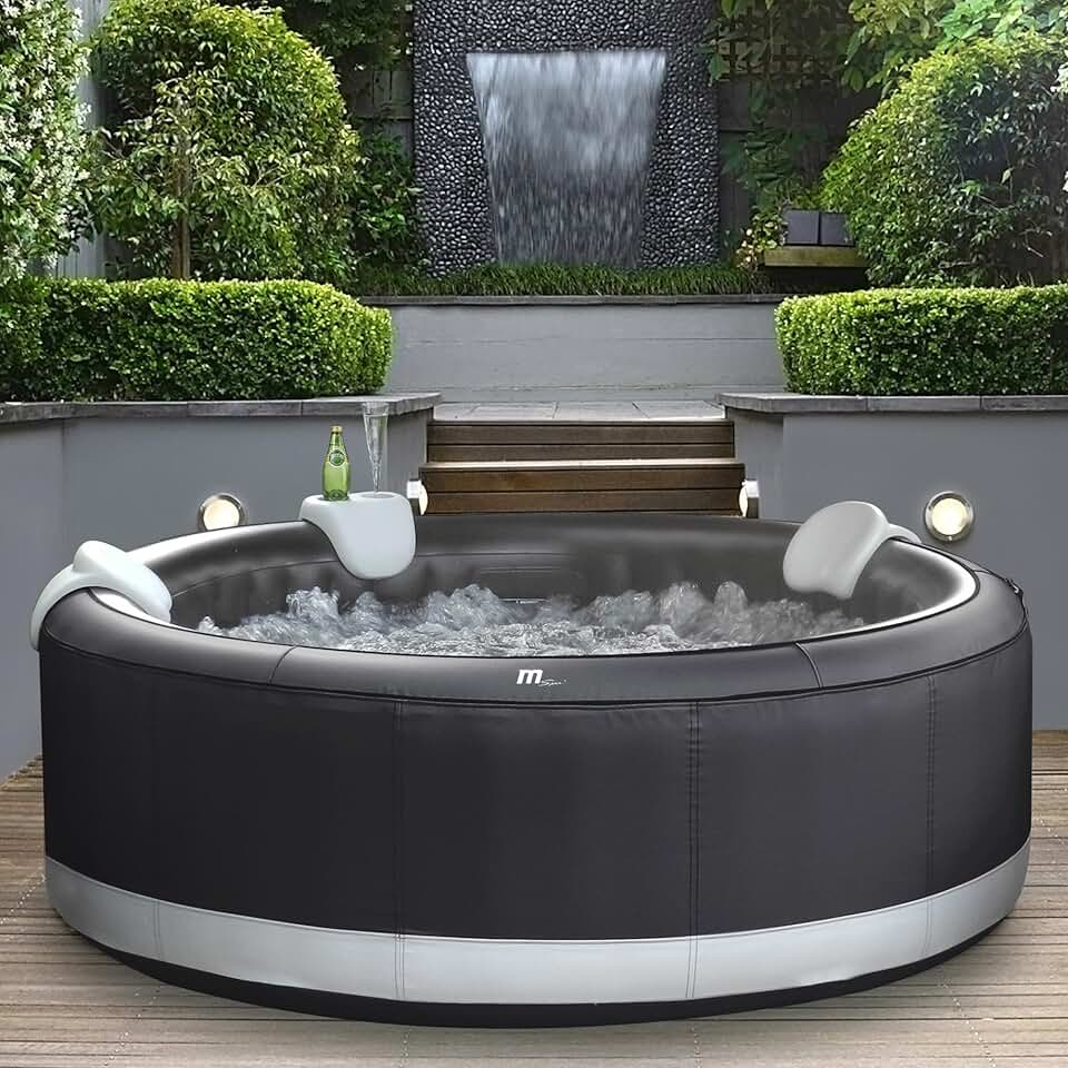 bleujardin - Camaro - 204x204x70 cm - spa gonflable 6 places, 138 jets, chauffage PTC, Rhino-Tech - B093G9CBWS