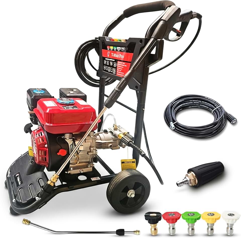 bleujardin – Nettoyeur haute pression 8,0 HP – grandes roues – démarrage facile – usage intensif