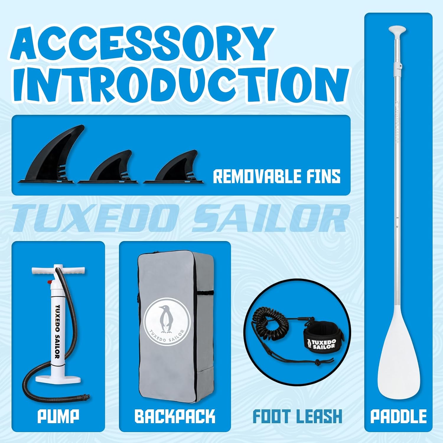 bleujardin Paddle Gonflable Adulte, Planche de Stand Up Paddle Gonflable Sup Paddle Board Gonflable Planche à Pagaie Gonflable avec Accessoires Complets