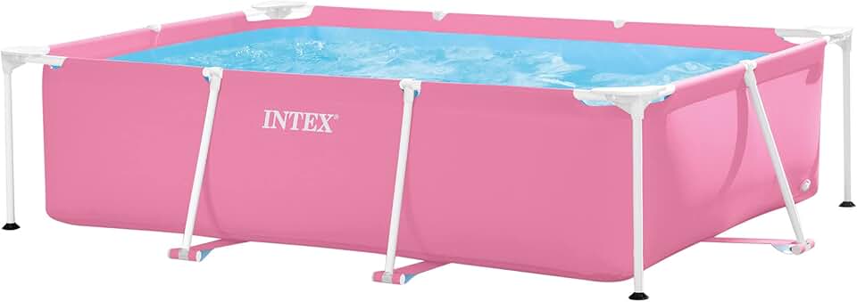 bleujardin - piscine cadre rectangulaire Pink - 2,20x1,50x0,60m - robuste, facile à installer - 28266NP