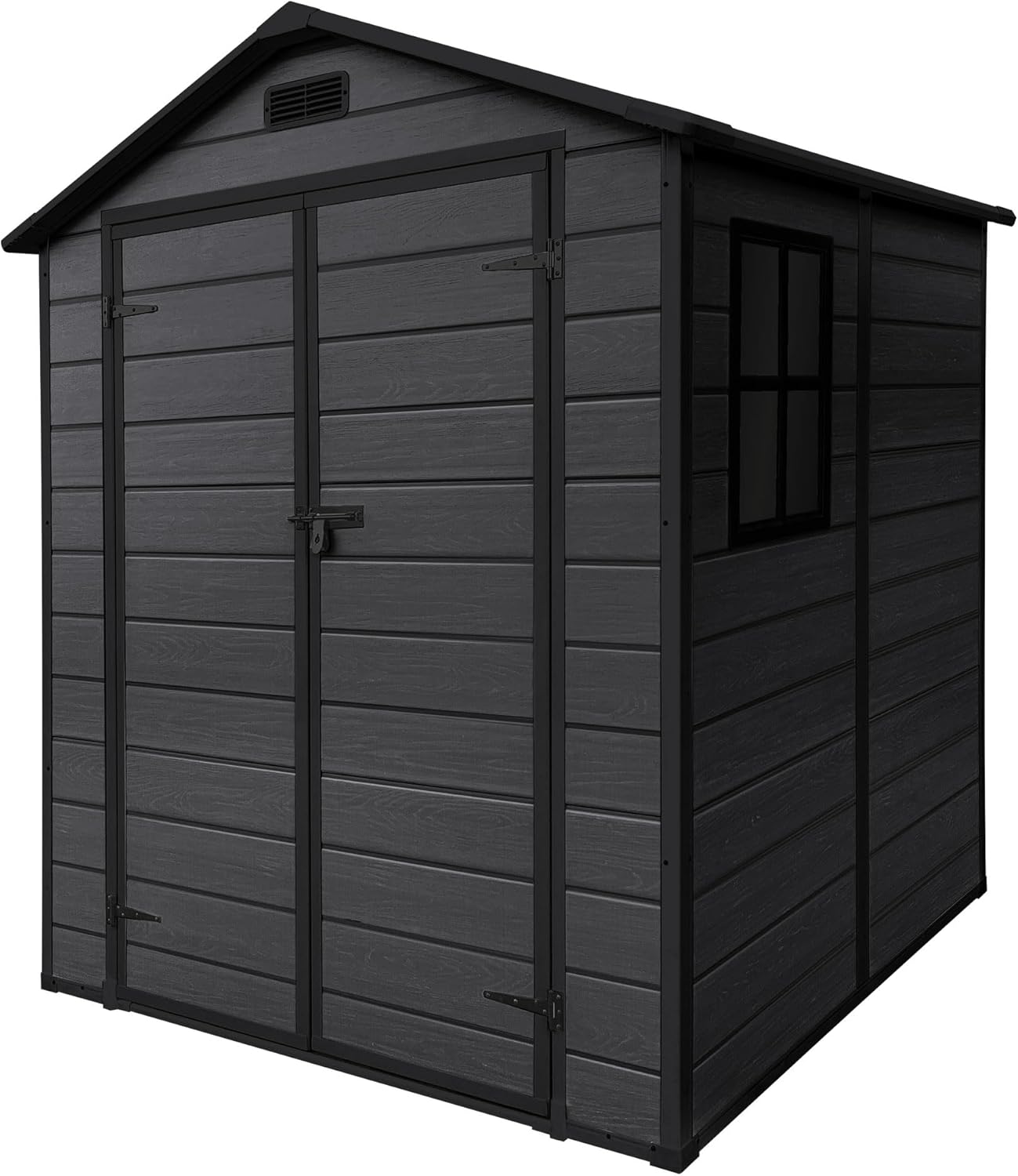 bleujardin - Abri de jardin résine 151x182x220 cm double porte, 5m³, fenêtre, ventilation