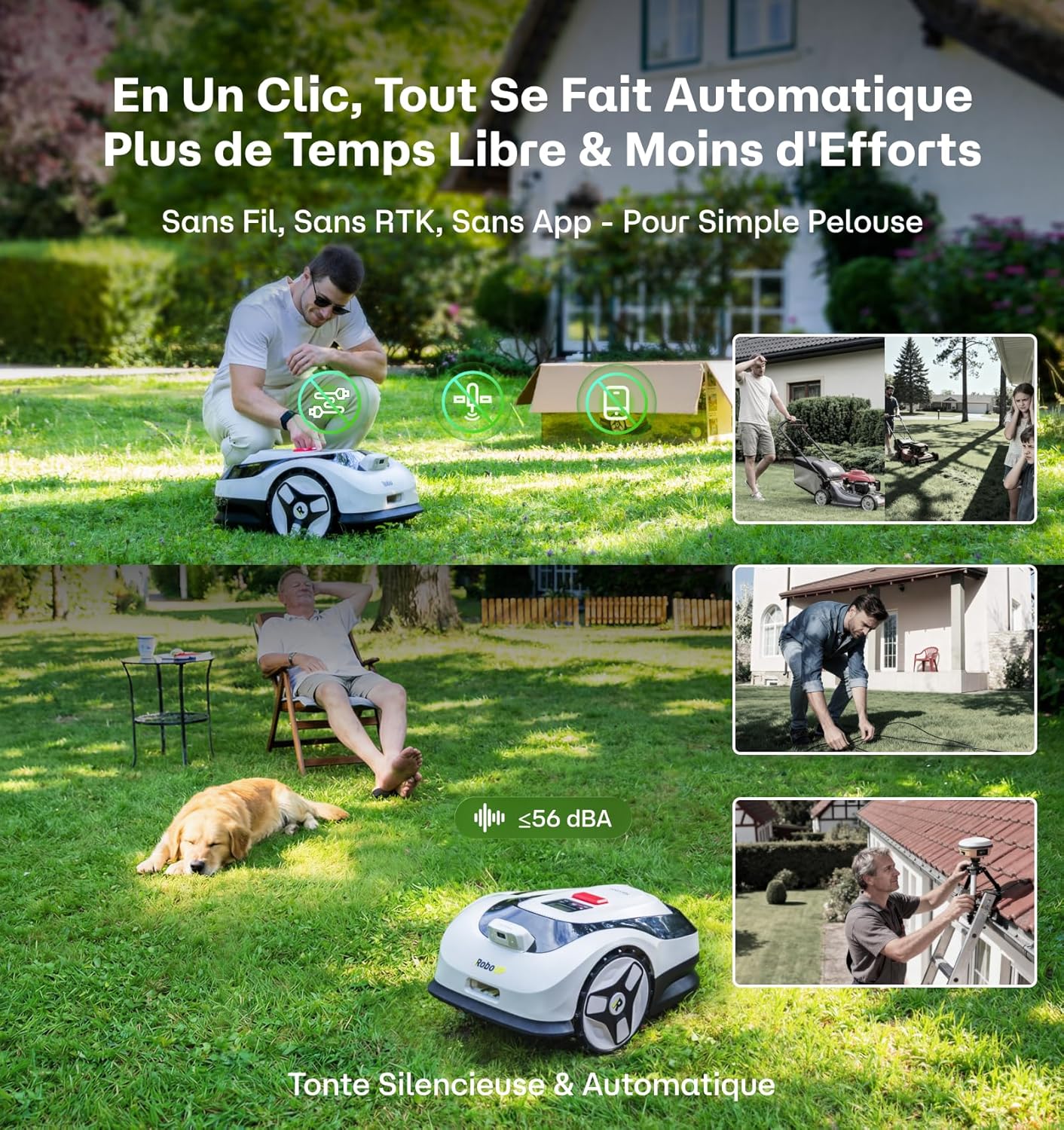 Raccoon - 2 SE Série - 600m² - robot tondeuse intelligent, 5Ah, longue autonomie, Raccoon 2 SE