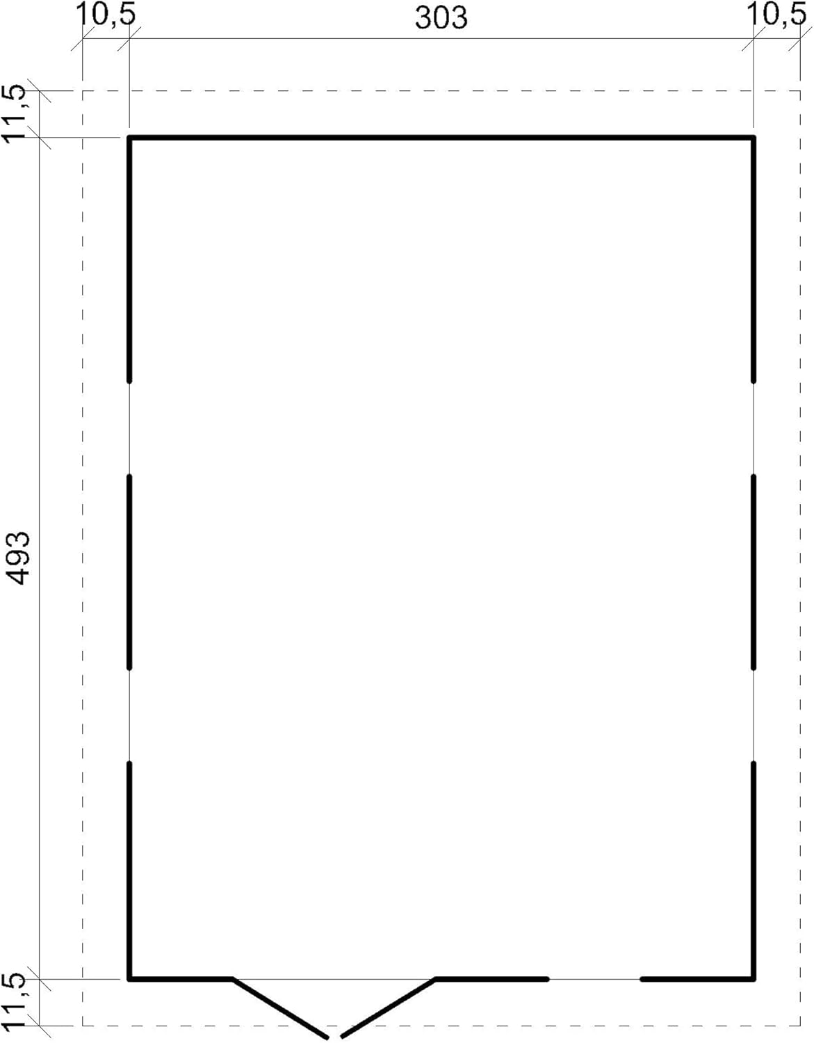ABRI de Jardin en Bois Exterieur avec Les PLANCHERS IMPRÉGNÉ - Chalet en Pin/épicéa- H226x324x516 cm/15 m²- Construction de Panneaux- Rangement pour vélos, Remise à Outils- bleujardin M337+M337G