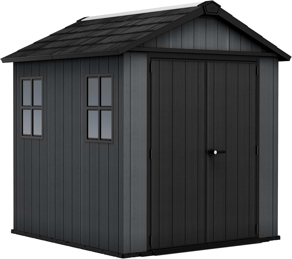 bleujardin - Newton série - 223,8x230x246 cm - abri de jardin gris - 757