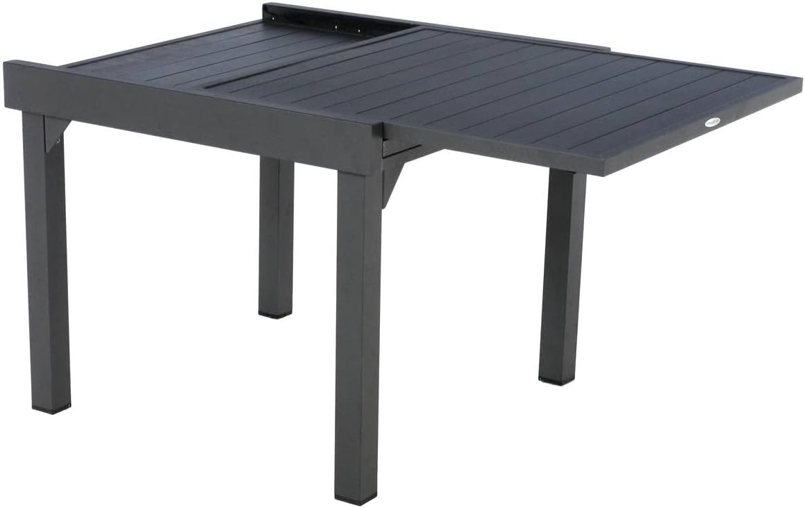 bleujardin - Piazza extensible - 180/240x90 cm - alu gris, 8 places