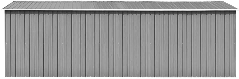 bleujardin Abri de Jardin 257x580x181 cm Métal Gris,Maison & Jardin, Pelouses & Jardins, Vie en extérieur, Structures extérieures, Cabanes & abris de Jardin, Gris (Poids 122.05KG)