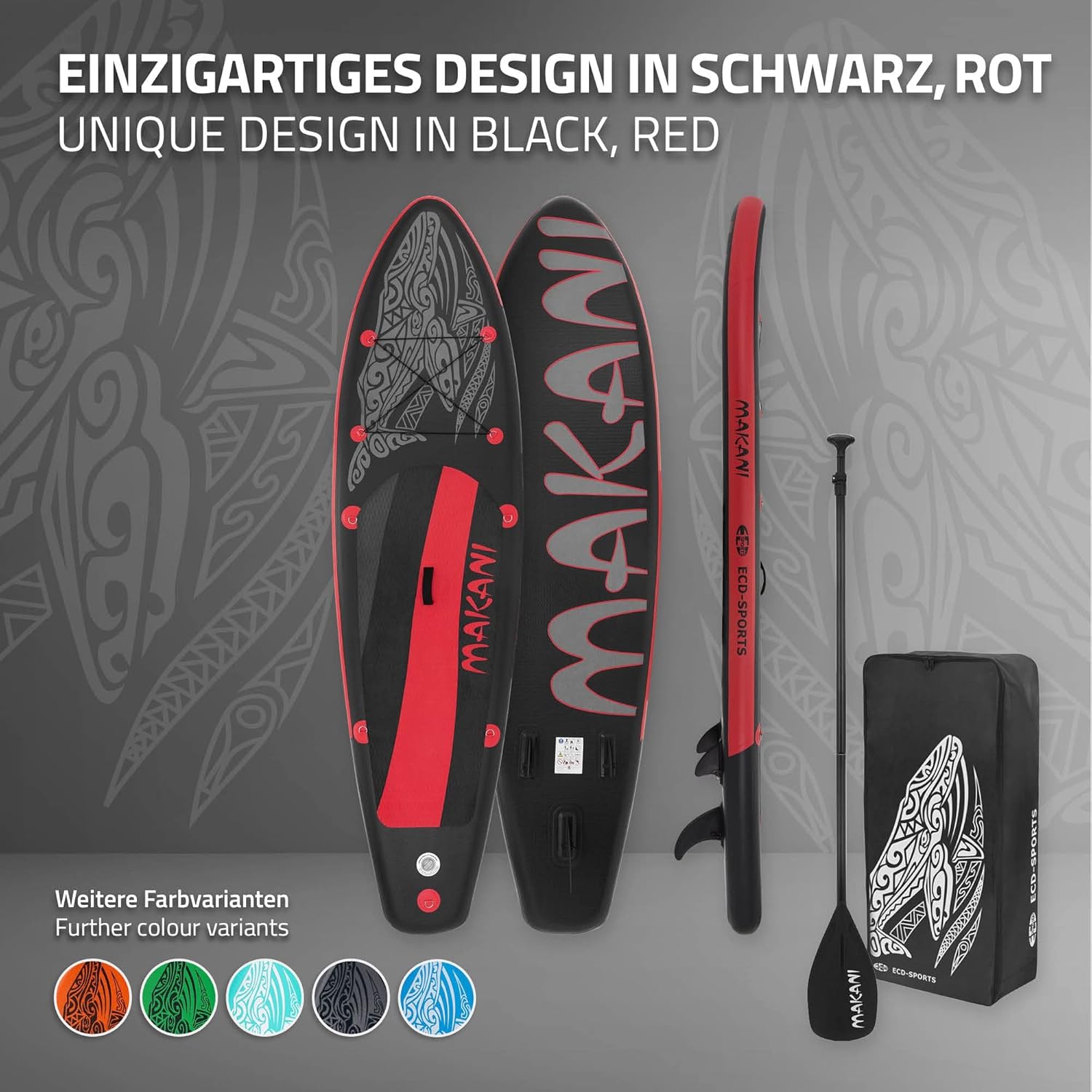 bleujardin - Stand Up Paddle Board - 305/308/320/380 cm - PVC, 120/150 kg, 10/15 cm d'épaisseur
