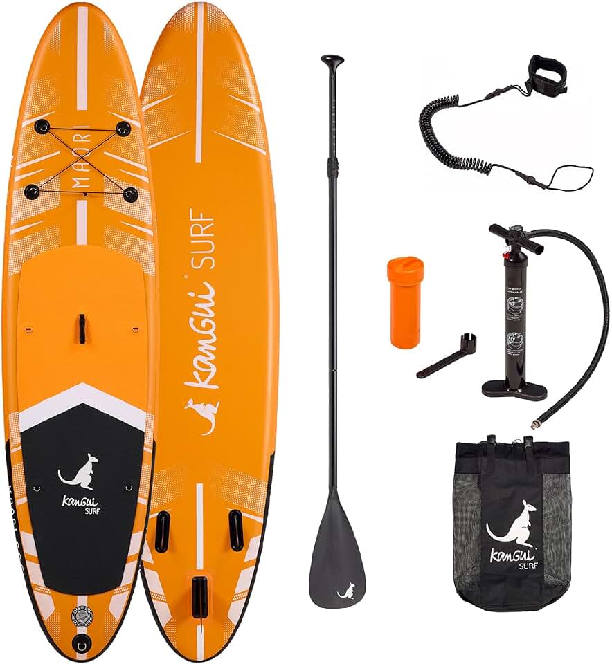 bleujardin - Stand up Paddle 335cm Sup Gonflable + pagaie + Sac à Dos + Pompe Haute Pression + Leash + kit de réparation- Maori