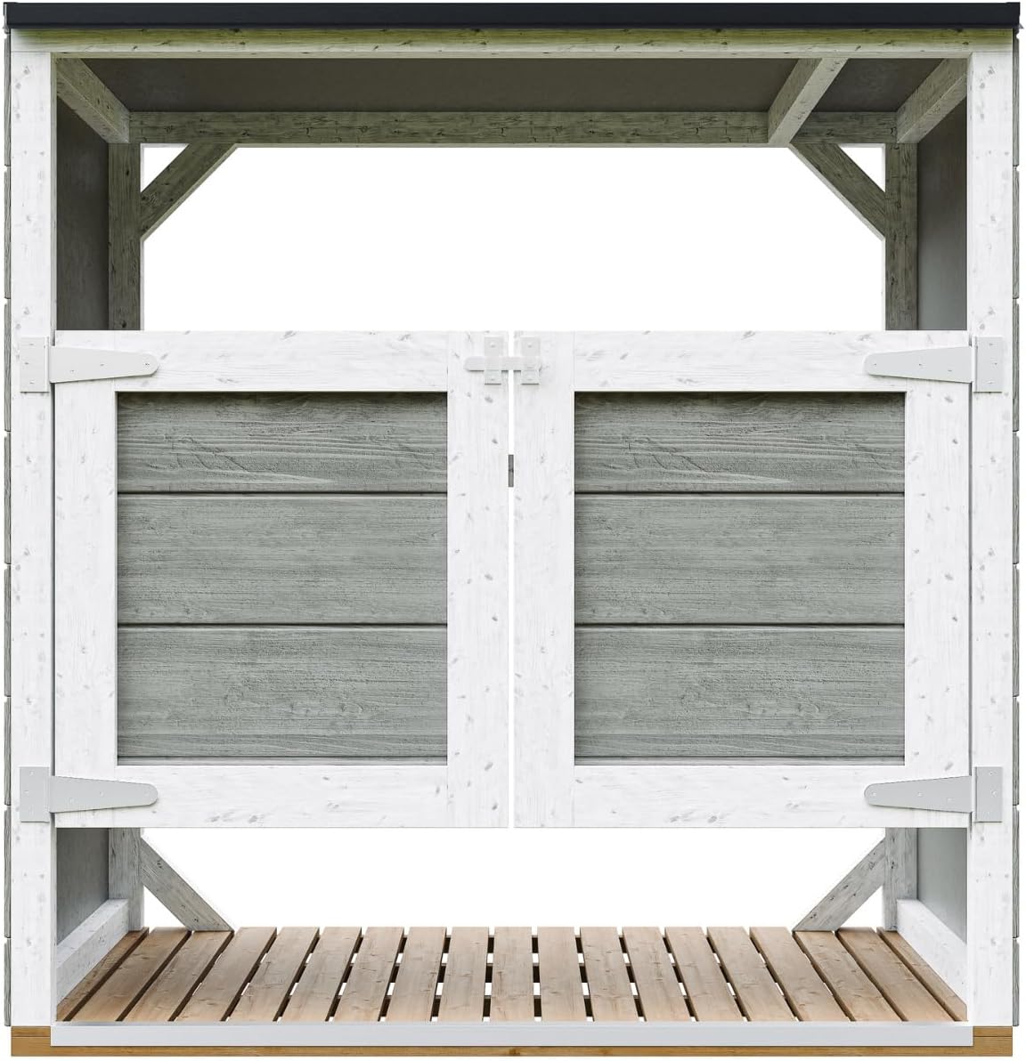 Abri de Jardin pour poubelles, Cache Poubelle extérieur 2x240L – Coffre de Rangement Exterieur, Armoire de Jardin, cabane de Jardin Exterieur – bleujardin M980A-TUNDRA Grey