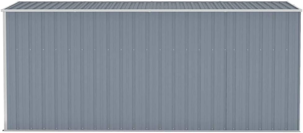 bleujardin Abri de Jardin Mural Gris 118x382x178 cm Acier galvanisé, Maison & Jardin, Pelouses & Jardins, Vie en extérieur, Structures extérieures, Cabanes & abris de Jardin, Gris, (Poids 47.9KG)