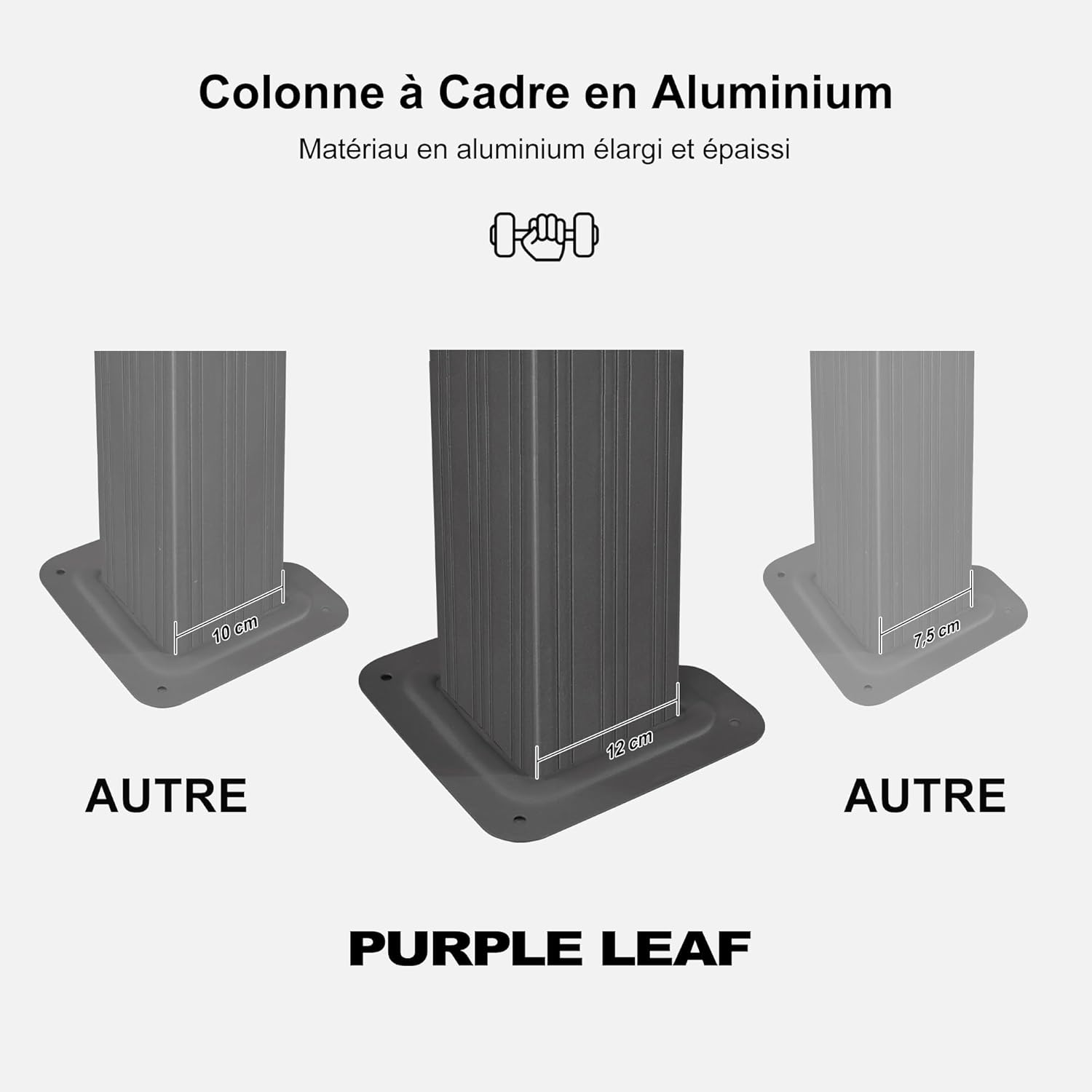 bleujardin - tonnelle aluminium - 4,25x3,65m - éclairage intégré, rideaux moustiquaires, gouttière, poteaux renforcés