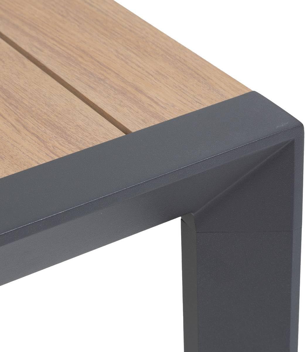 bleujardin - Table évasion 4 places - aluminium effet bois - Honey/Graphite