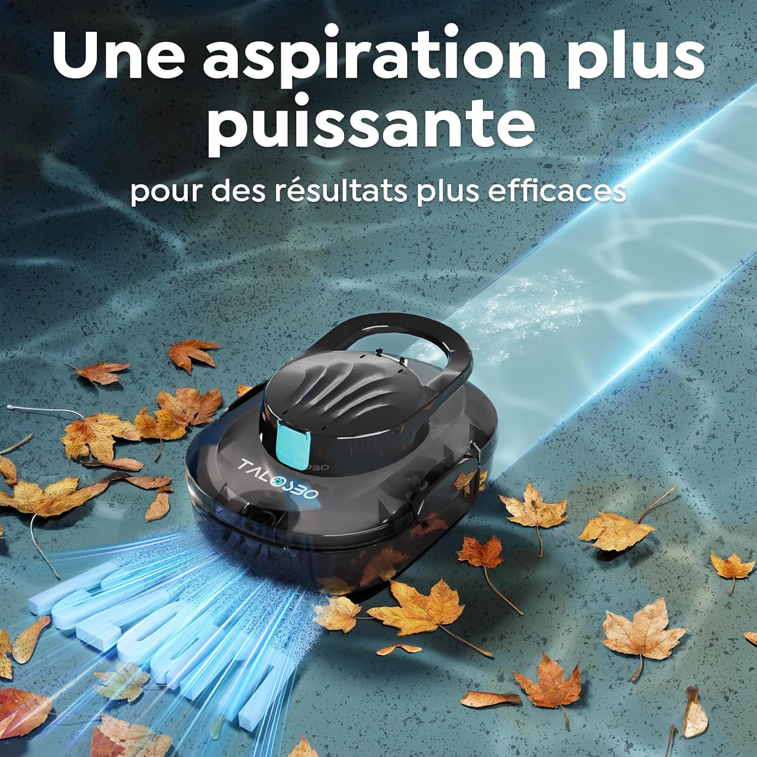 S1PRO Robot piscine sans fil - compact - 120min autonomie, charge rapide, double moteur, jusqu'à 100m² - S1PRO
