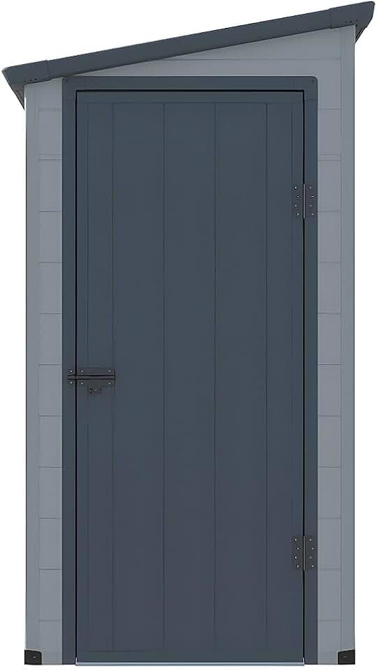bleujardin - abri de jardin Alberto - 2,09 m² - résine gris clair