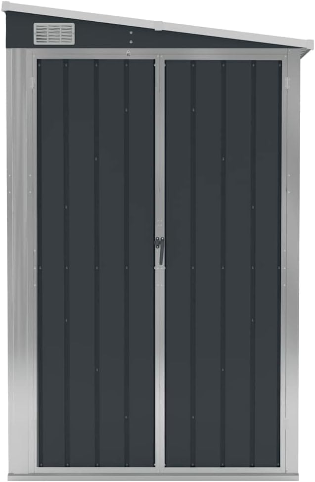bleujardin Remise de Jardin Murale Anthracite 118x100x178 cm Acier,Structures extérieures, Cabanes & abris de Jardin,316219