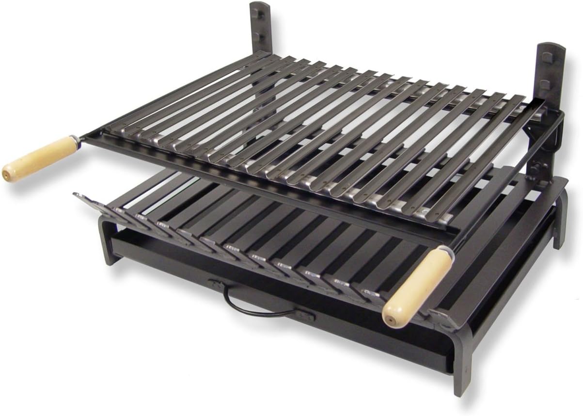 bleujardin - Barbecue inox avec grille fer - 71406