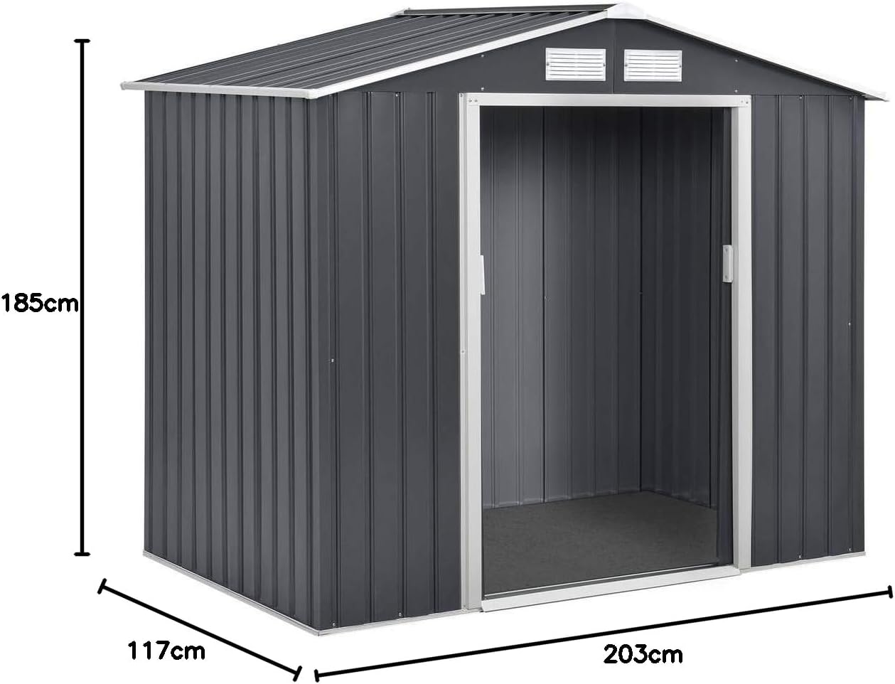 bleujardin - Abri de Métal Vegas - 2.7m² - gris - 1299_‎93414