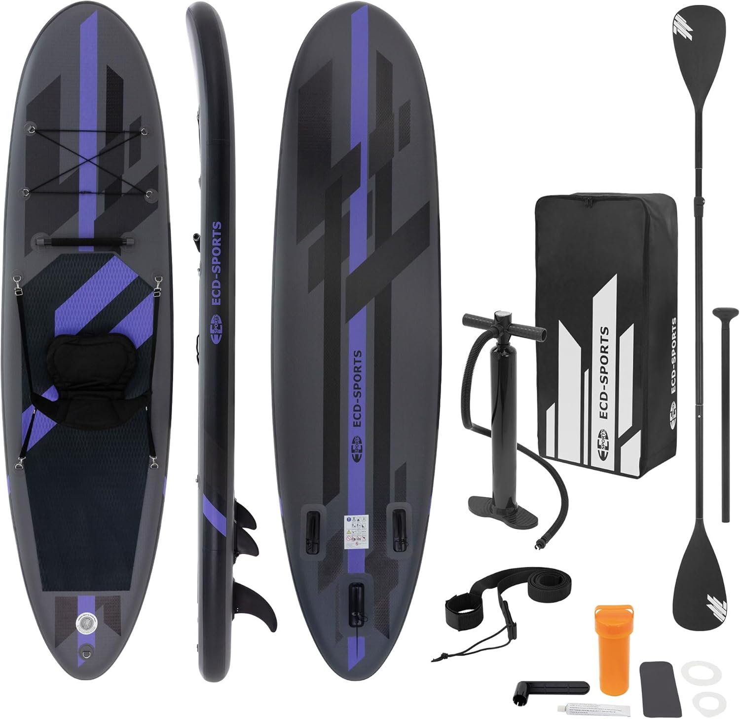 bleujardin - Stand Up Paddle Gonflable - 305/308/320/380 cm - PVC, 120/150 kg, 10/15 cm