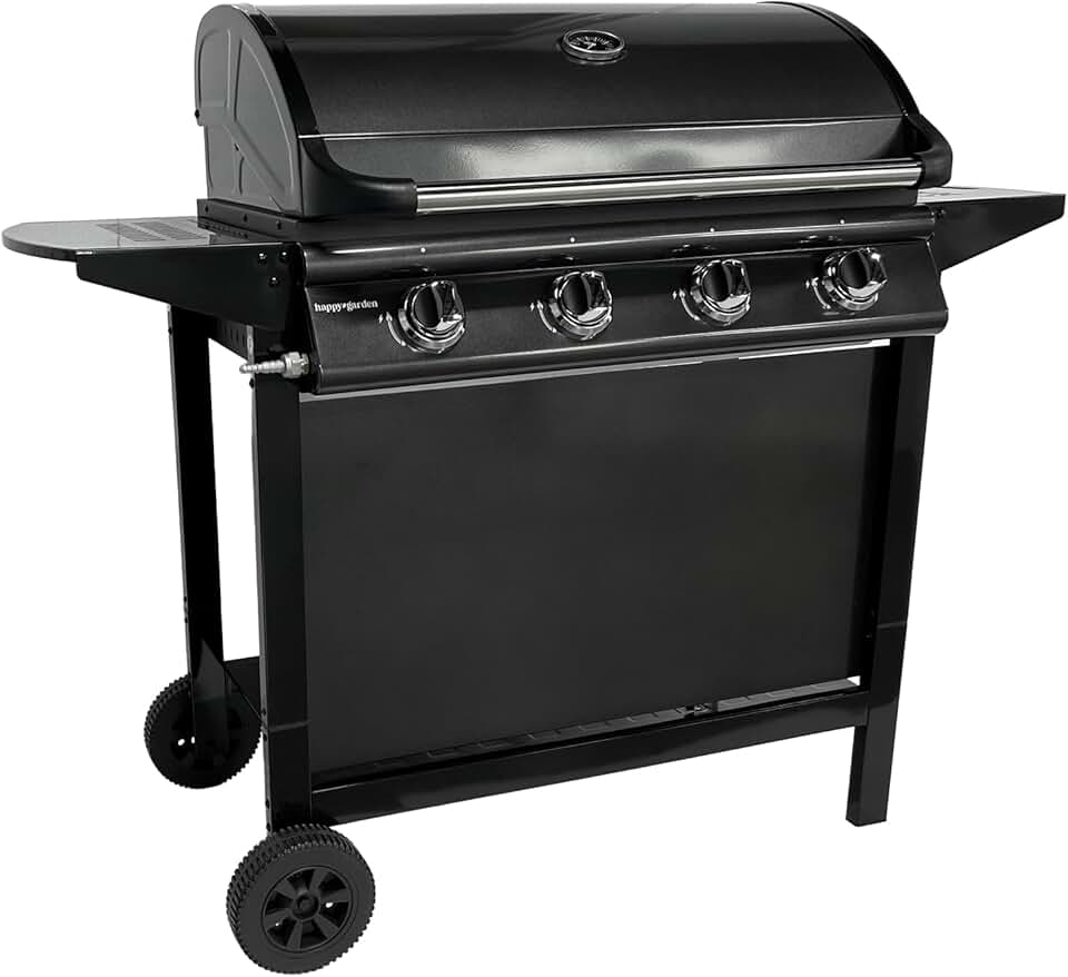 bleujardin - Barbecue gaz RENO - 4 brûleurs 14kW avec thermomètre