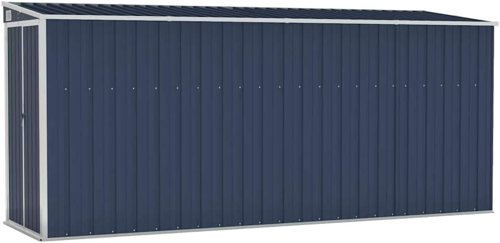 bleujardin Abri de Jardin Mural Anthracite 118x382x178 cm Acier,Maison & Jardin, Pelouses & Jardins, Vie en extérieur, Structures extérieures, Cabanes & abris de Jardin, Anthracite (Poids 47.9KG)