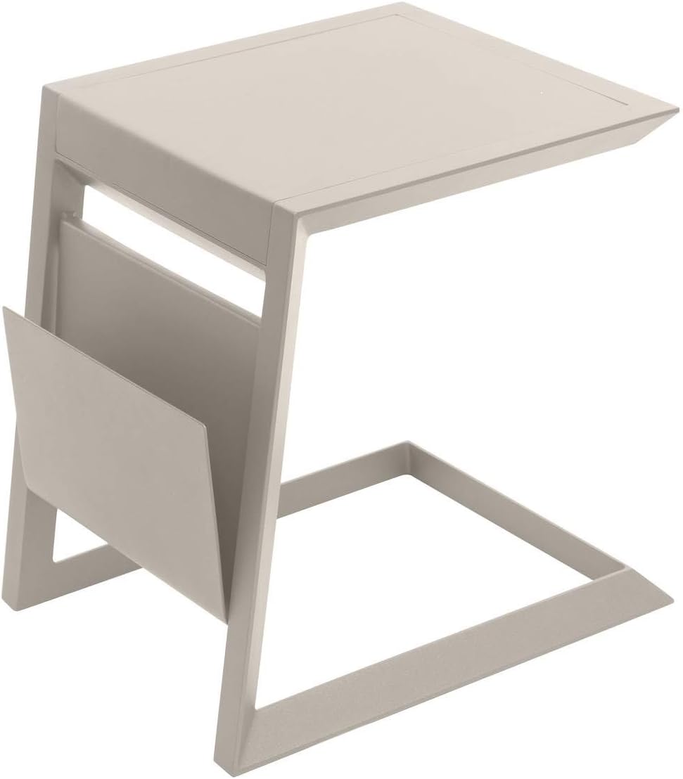 bleujardin - Allure table de jardin carrée 55x45x55cm aluminium argile