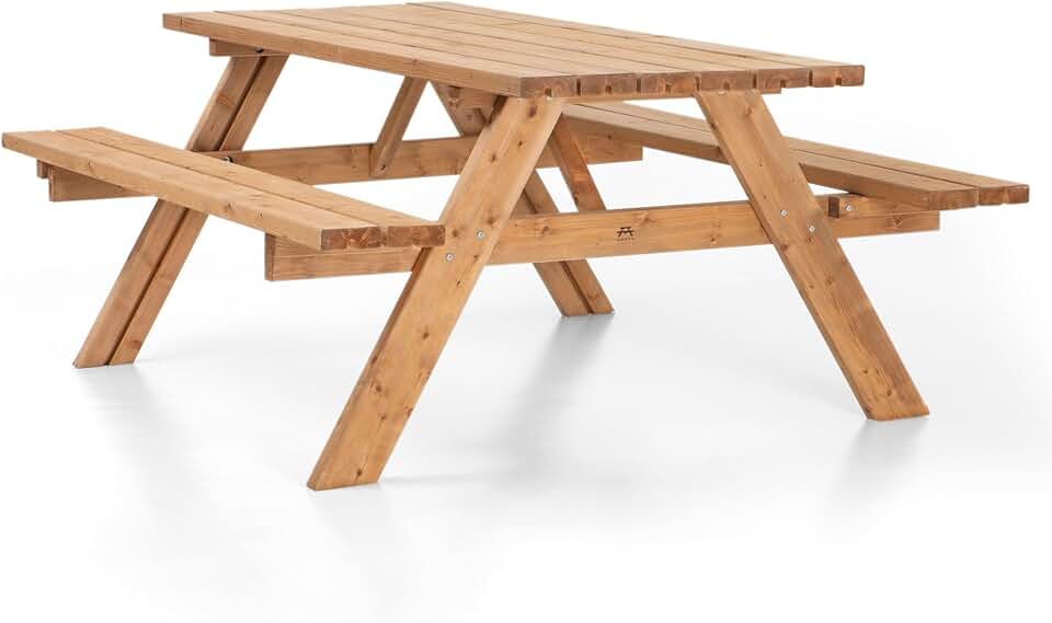 bleujardin - Table classique UNGURS - bois extérieur pliant - résistante intempéries