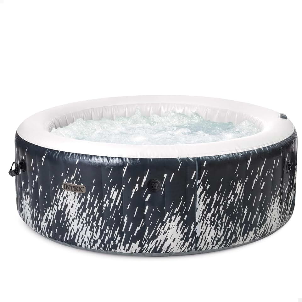bleujardin - PureSpa Bubble Glow Deluxe - 196x71cm - 4 places, 140 jets, LED multicolore - 28494NP