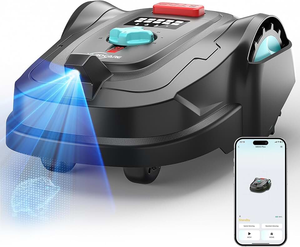 bleujardin - M800Plus - tondeuse robot 800m², GPS, App, recharge auto