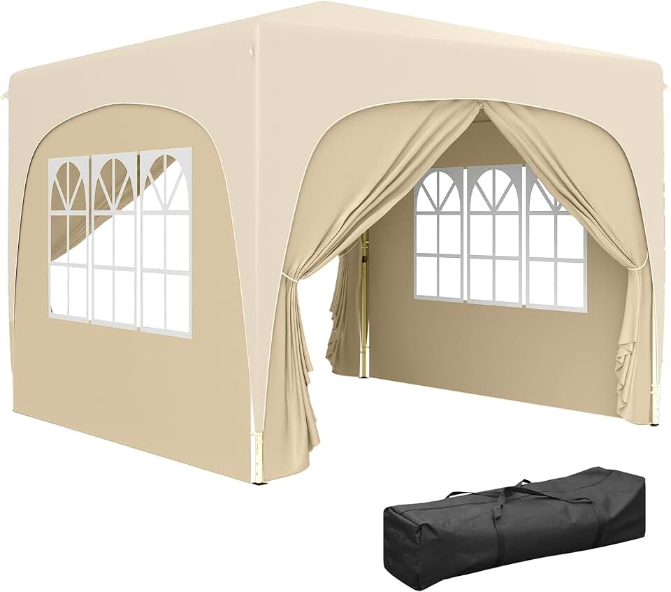 bleujardin - Tonnelle pliante 3x3 m - UPF50+, hauteur réglable, sac inclus
