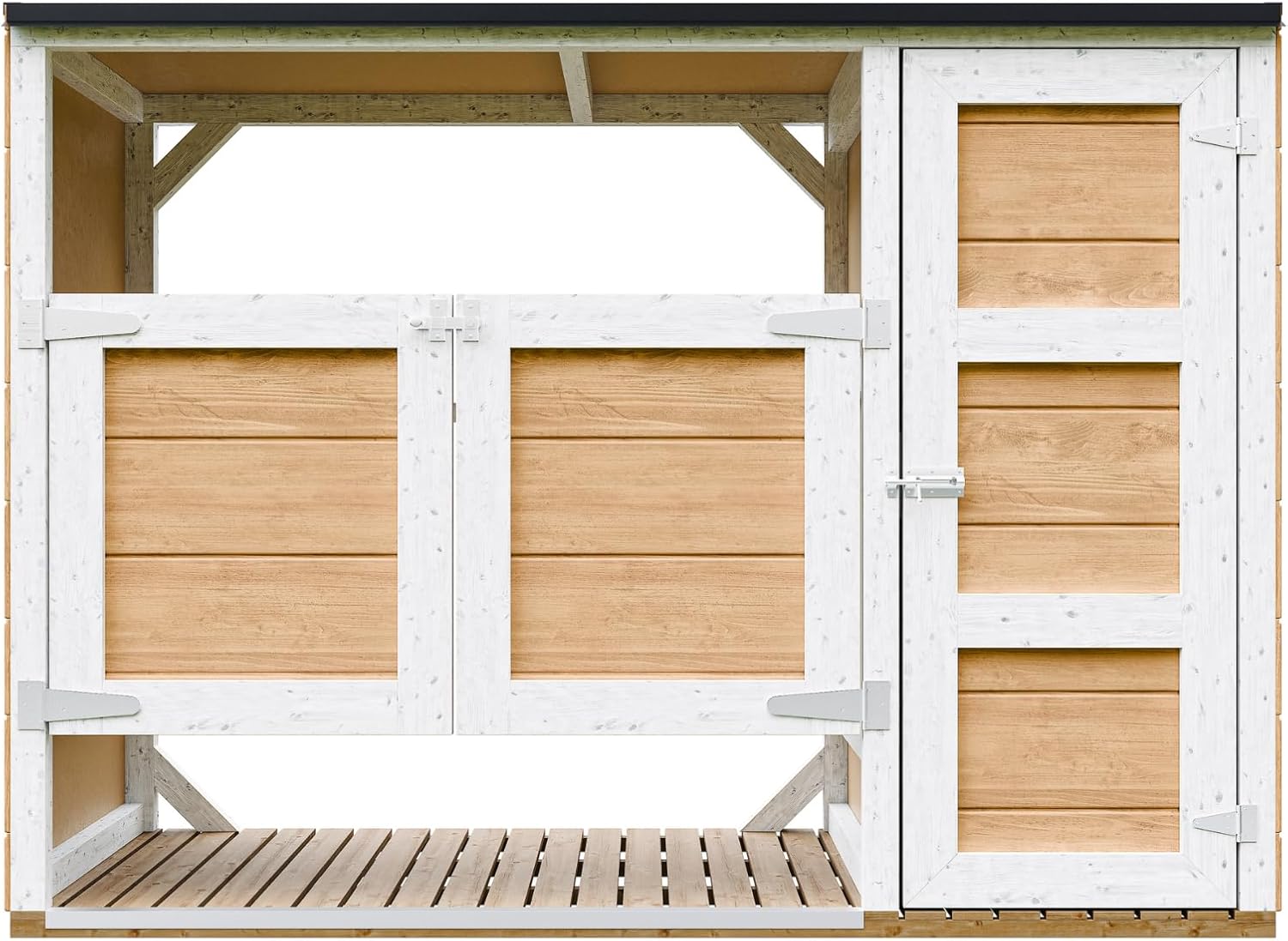 Abri de Jardin pour poubelles, Cache Poubelle extérieur 2x240L – Coffre de Rangement Exterieur, Armoire de Jardin, cabane de Jardin Exterieur – bleujardin M981A-HARVEST Honey