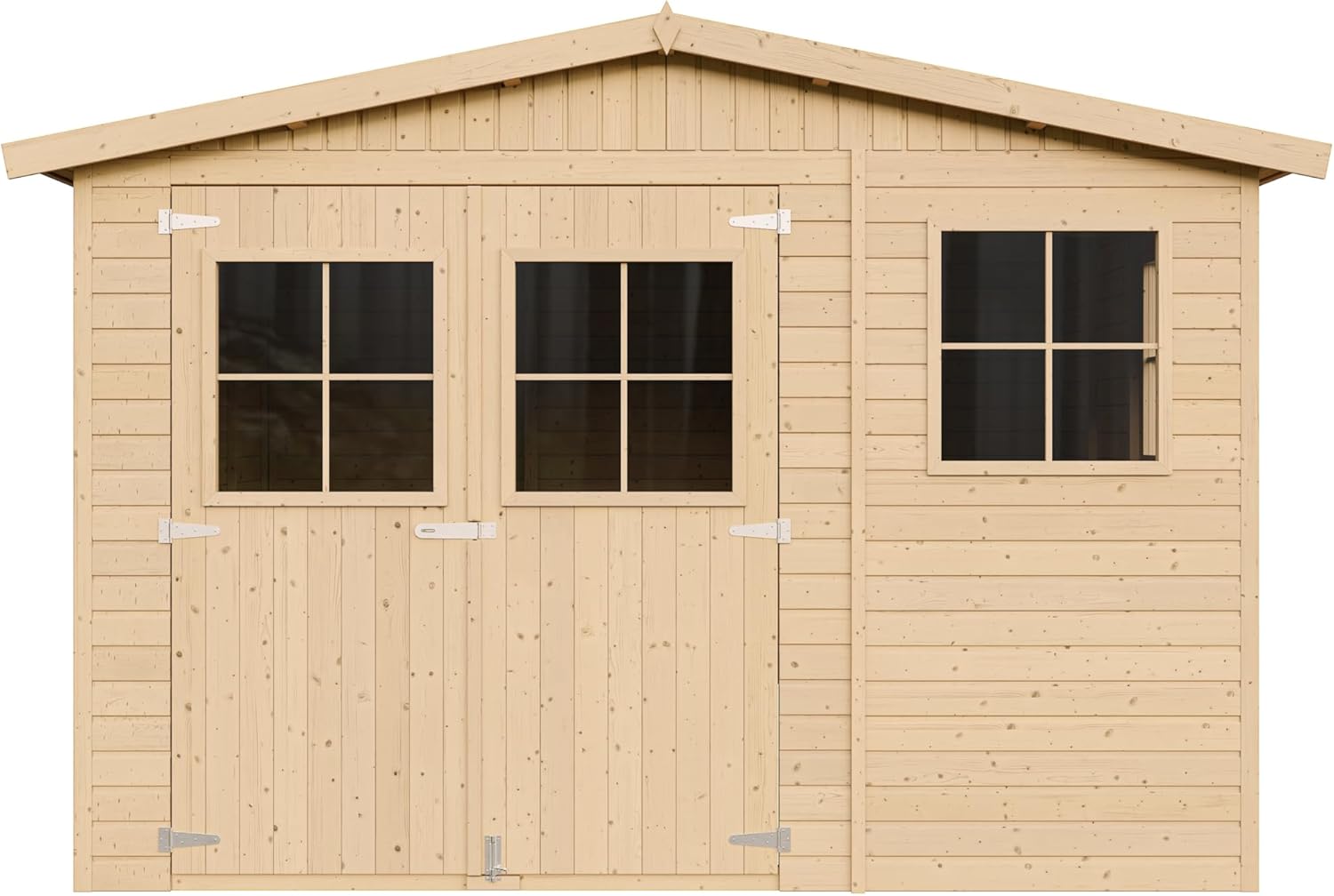 ABRI de Jardin en Bois Exterieur avec Les PLANCHERS IMPRÉGNÉ - en Pin/épicéa- H226x324x416 cm/12 m²- Construction de Panneaux- Rangement pour vélos, Remise à Outils- bleujardin M336+M336G