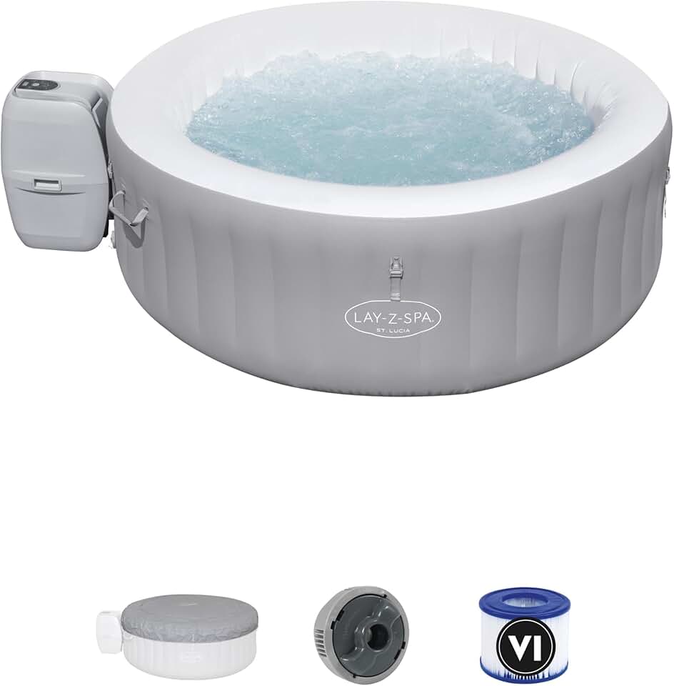 bleujardin – St. Lucia AirJet – rond 170 cm – spa gonflable 2-3 pers