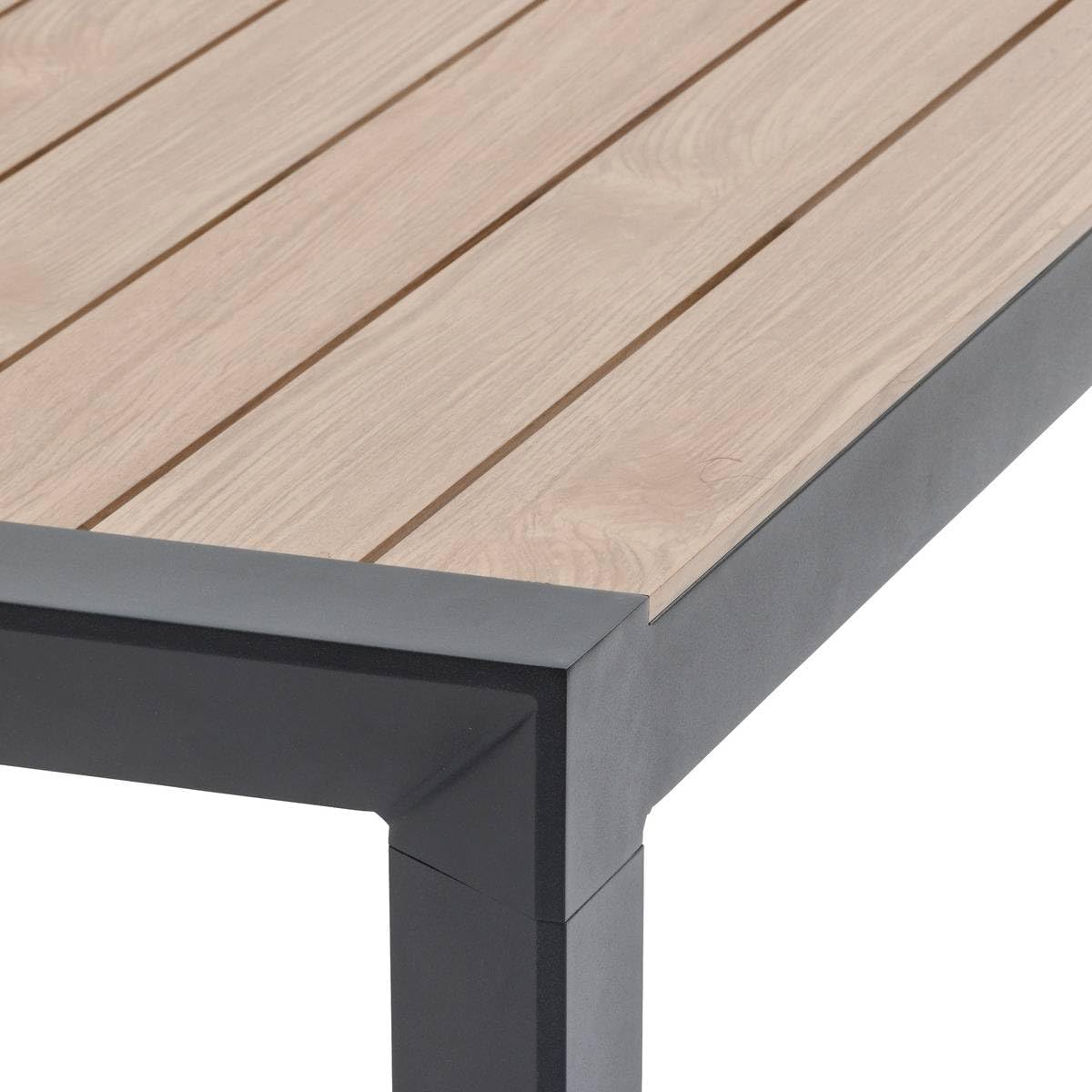 bleujardin - Evasion - table de jardin 12 places aluminium effet bois