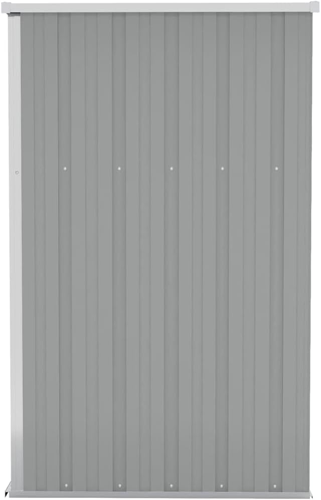 bleujardin Remise de Jardin Murale Gris 118x100x178 cm Acier galvanisé,Structures extérieures, Cabanes & abris de Jardin,316218