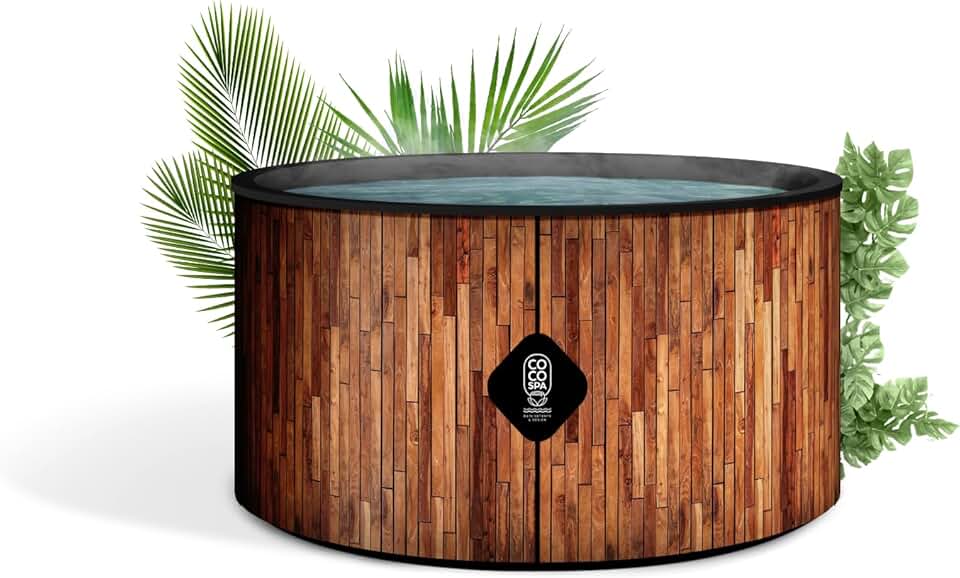 bleujardin Bali Spa Gonflable - 150 cm de diamètre - 800 litres - Moteur 2240 W - 2 à 4 Personnes - Massage 140 Jets