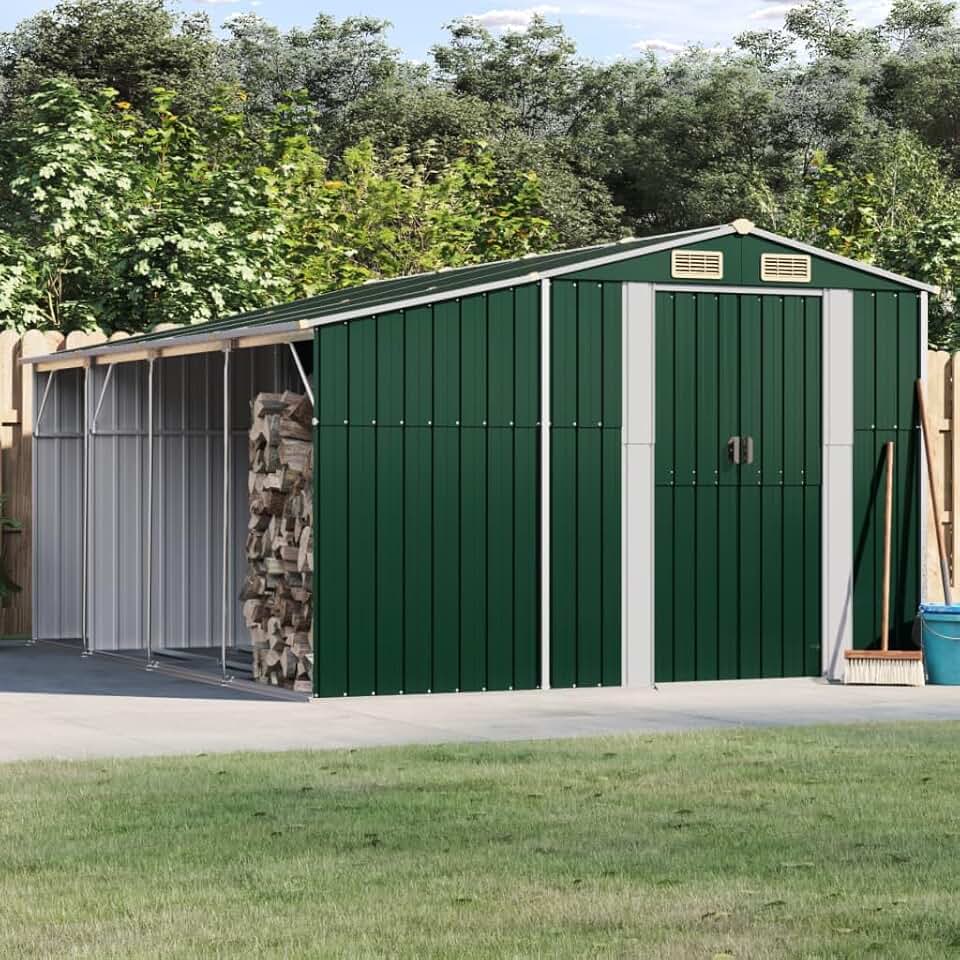 Abri de Jardin - modèle standard - 277x365,5x179 cm - Acier galvanisé, abri de stockage et outils de jardin