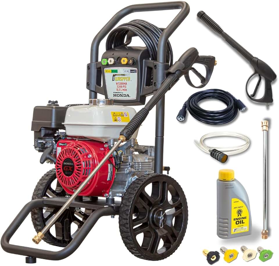 bleujardin - nettoyeur haute pression série GX 3200 PSI, 196 cc, portable, moteur essence, W3200HA