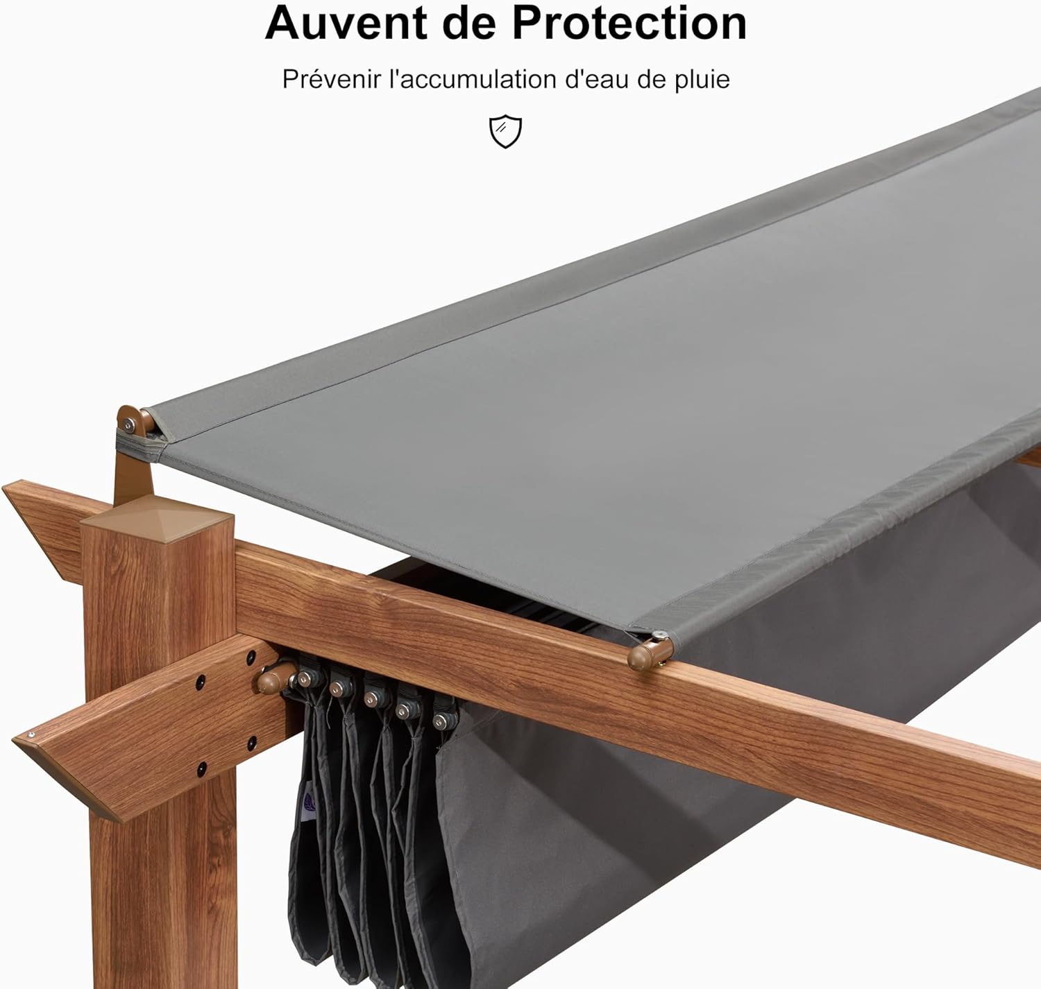 bleujardin - Pergola aluminium - 4x3m - éclairage intégré, toit rétractable
