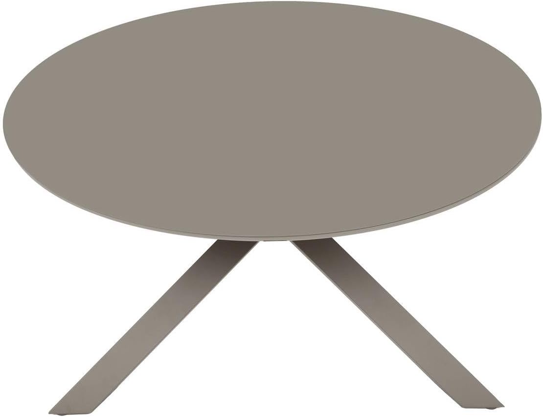 bleujardin - Table de jardin Oryon - 130cm ronde - 6 places, coloris café
