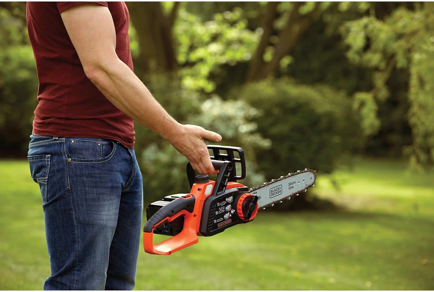 bleujardin - Tronçonneuse 36V 30cm, batterie 2Ah, lubrification auto, tendeur sans outil - GKC3630L20-QW