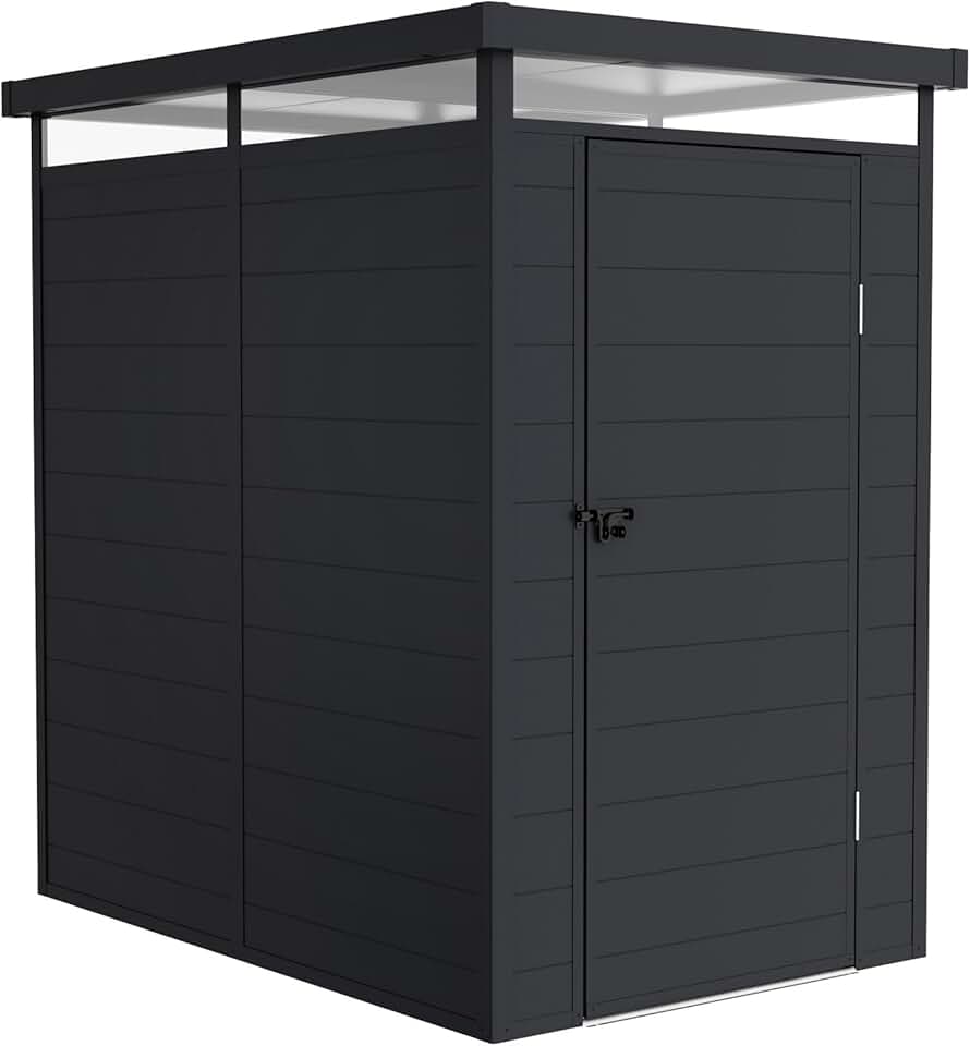 bleujardin - Abri jardin Terra, 2,47m², alu/PVC, UV, gris anthracite