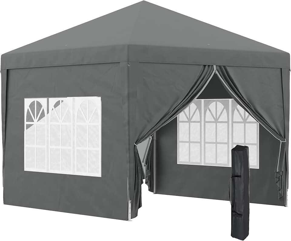 bleujardin - tonnelle pliante série Pop-up - 3x3m - 4 parois amovibles, sac de transport