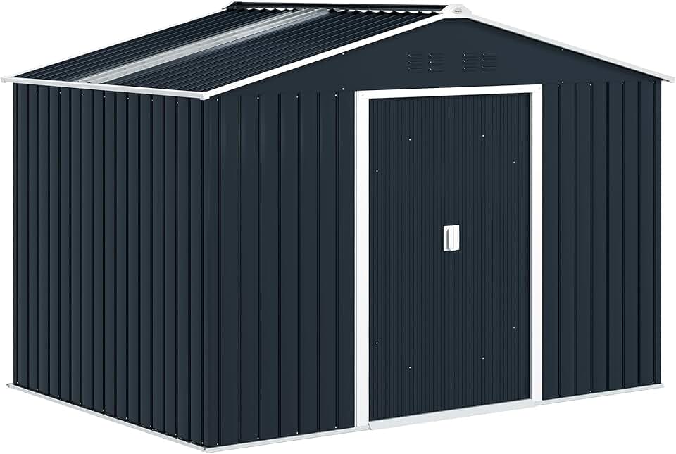 bleujardin - Abri de jardin XXL 5,4m², acier galvanisé, 277x195x192cm