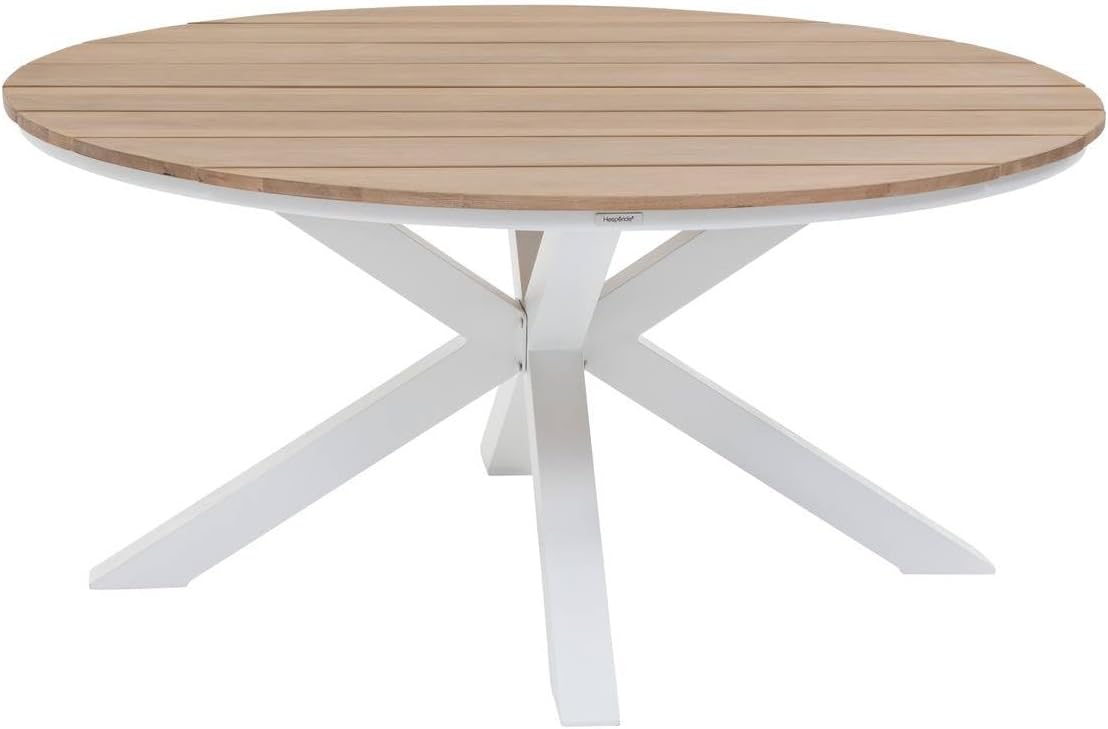 bleujardin - Table Oriengo ronde - 4 places - aluminium et acacia
