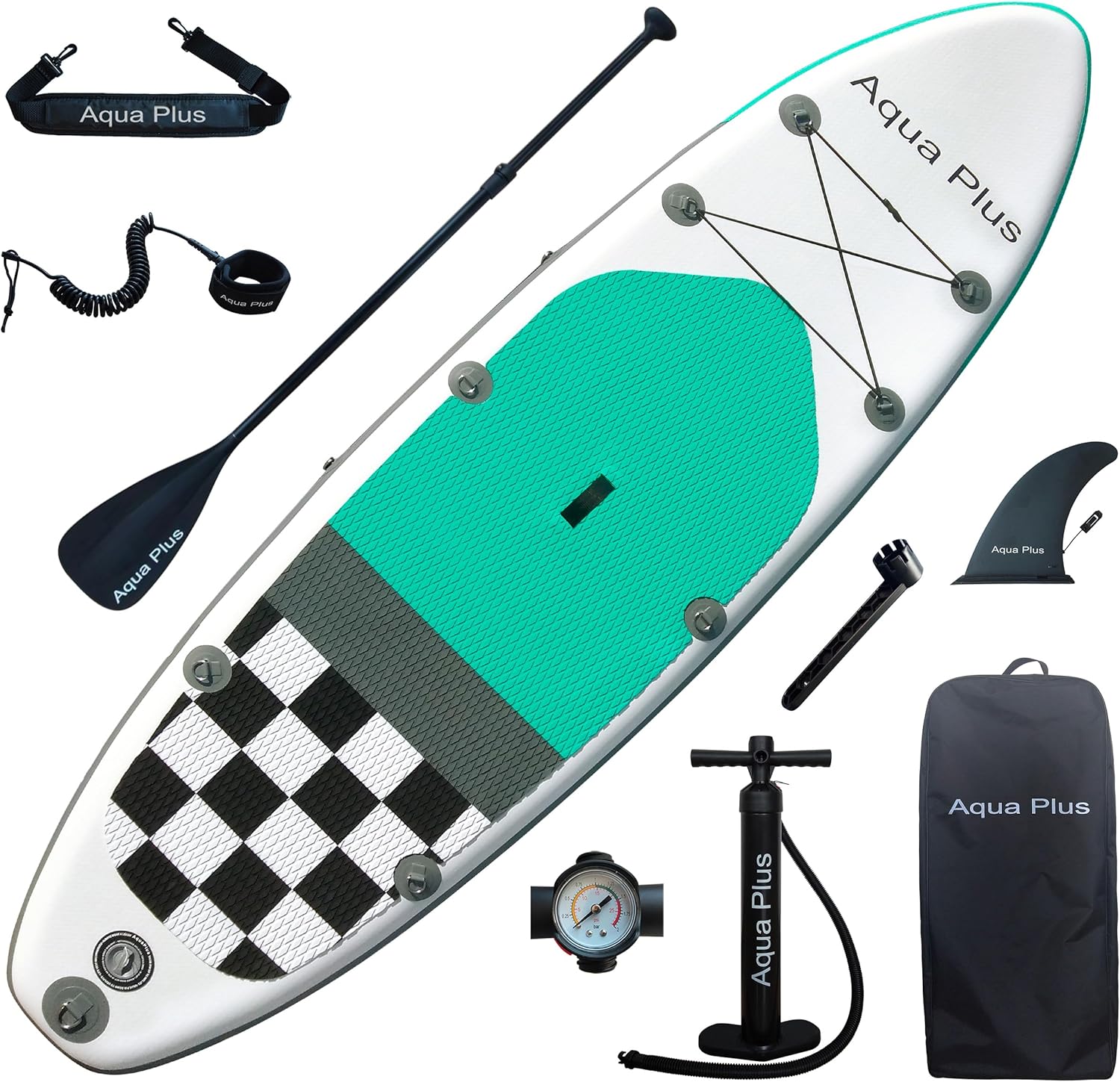bleujardin Sup Gonflable de 15 cm d'épaisseur pour Tous Les Niveau x de compétence Planche à pagaie Debout, pagaie, Pompe, Sac à Dos de Voyage ISUP, Laisse, bandoulière, Jeune, Adulte