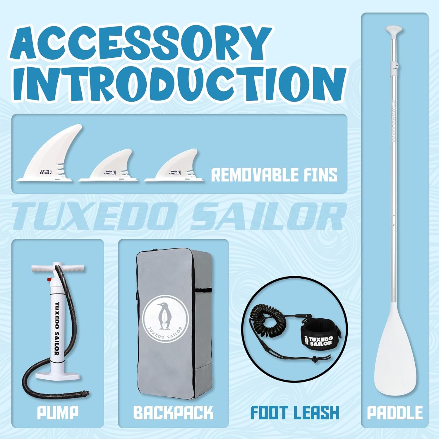 bleujardin - SUP gonflable adulte 320cm - stable, kit complet