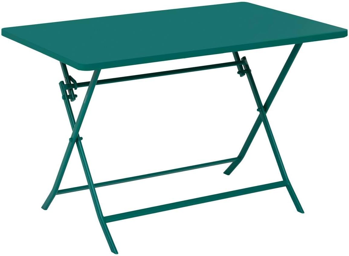 bleujardin - Greensboro Opale - rectangulaire pliante 4 places - acier antirouille renforcé
