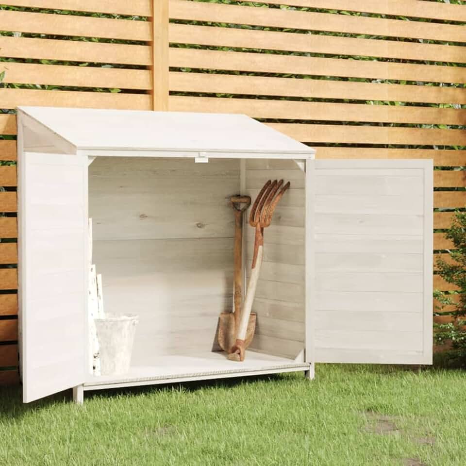 bleujardin Abri de jardin, abris pour parcelles, abris de jardin, abri de jardin extérieur, maisons préfabriquées, bois d'épicéa massif blanc, 102 x 52 x 112 cm