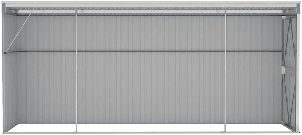 bleujardin Abri de Jardin Mural Gris 118x382x178 cm Acier galvanisé, Maison & Jardin, Pelouses & Jardins, Vie en extérieur, Structures extérieures, Cabanes & abris de Jardin, Gris, (Poids 47.9KG)